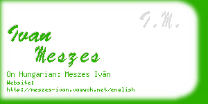 ivan meszes business card